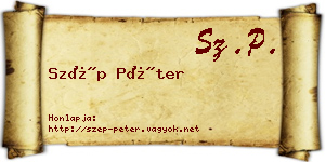 Szép Péter névjegykártya